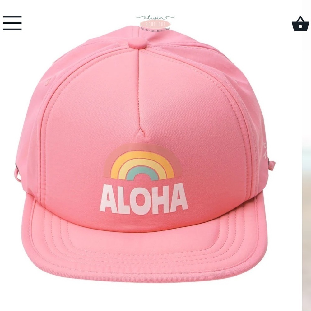 Bitty Brah pink rainbow adult womans Rainbow  cap boating fishing floating hat